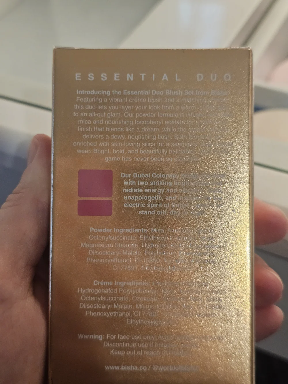 BISHA Essential Duo Cream & Powder Blush Dubai NEW